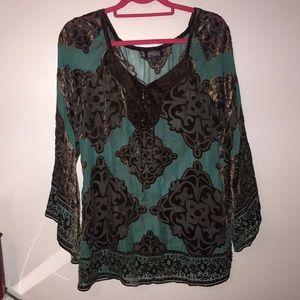 Hale bob sheer blouse